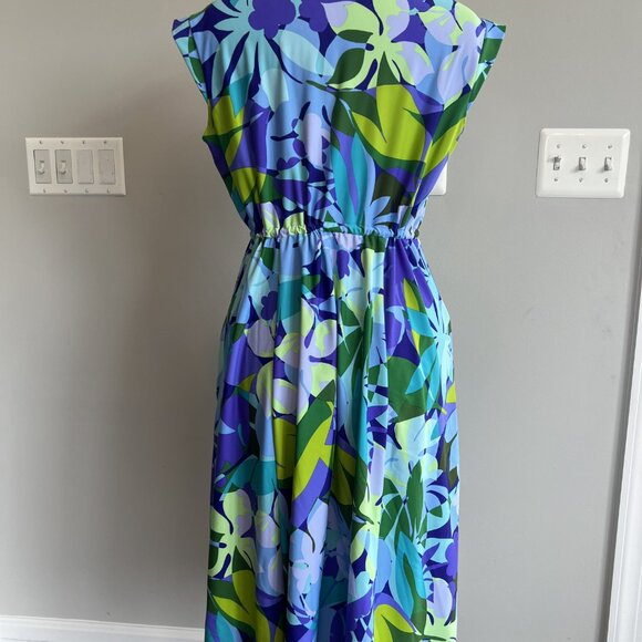 Jude Connally Tess midi dress in Kaleidoscope Iris Floral (Medium) - Picture 5 of 9